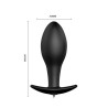 Anal Plug Black Anchor with Remote Control