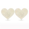 Pack Nipple Covers Flower and Heart Beige