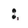 Secret Play Black Plush and Marabou HandCuffs