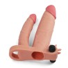 X Tender Plus Extension Penis Sleeve with Vibrating Bullet and Anal Dildo