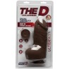 Dual Density Dildo Fat D with Balls 8 Ultraskyn Chocolate