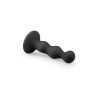 Butt Plug Silicone Ribbed Black