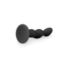 Butt Plug Silicone Ribbed Black