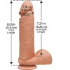 Dual Density Dildo Perfect D with Testicles 8 Vanilla