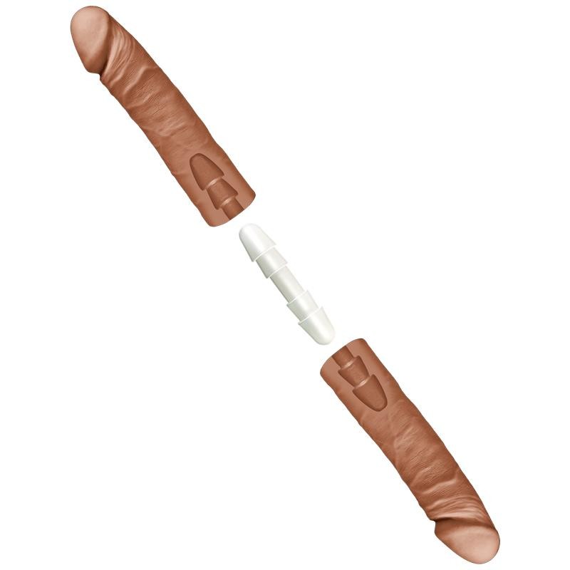 Dual Density Double Dildo Double D 16 Caramel