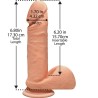 Dual Density Dildo Perfect D with Balls 7 Vanilla