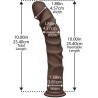 Dual Density Dildo RaginD 10 Ultraskyn Chocolate