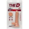 Dual Density Dildo Slim D with Testicles 6 Vanilla