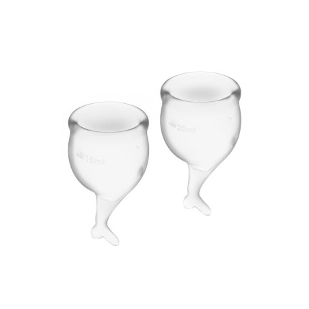 Feel Secure Menstrual Cup Transparent Pack of 2