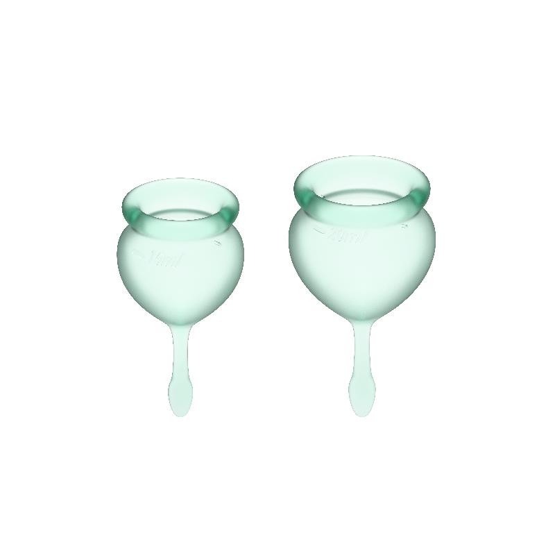 Feel Good Menstrual Cup Light Green Pack of 2