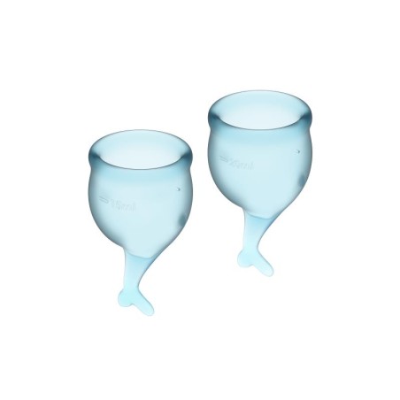 Feel Secure Menstrual Cup Light Blue Pack of 2