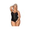 Redella Crotchless Teddy Black