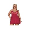 Rosalyne Babydoll and Thong Red