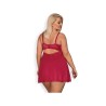 Rosalyne Babydoll and Thong Red