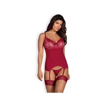 Rosalyne Corset and Thong Red