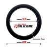 Cock Ring Solid Silicone 55 cm Black