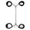 Spreader Bar with Detachable 4 Cuffs Black