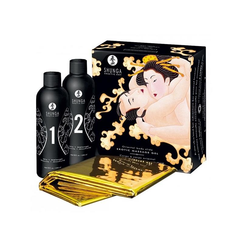 Shunga Massaje Gel Kit Sparkling Wine Aroma