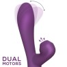 No Eighteen Vibrator and Sucker with Oscillating Finger Function Magnetic USB Silicone Purple