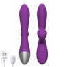 No Eighteen Vibrator and Sucker with Oscillating Finger Function Magnetic USB Silicone Purple