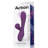 No Eighteen Vibrator and Sucker with Oscillating Finger Function Magnetic USB Silicone Purple