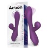 No Eighteen Vibrator and Sucker with Oscillating Finger Function Magnetic USB Silicone Purple