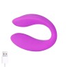 Roomie Couples Vibrator PurpleUnibody Liquid Silicone with Remote Control USB