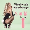 Mister Bunny Massage Vibe with 2 Silicone Caps Pink