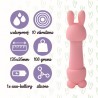 Mister Bunny Massage Vibe with 2 Silicone Caps Pink