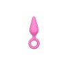 Pink Buttplugs With Pull Ring Medium