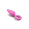 Pink Buttplugs With Pull Ring Medium