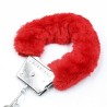 Furry Metal Handcuffs Red