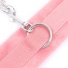 Handcuffs with Velcro with Long Fur Pink