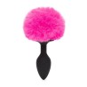 Butt Plug with Pink Fur Tail Small