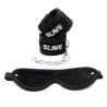 Rimba Bondage Play Handcuffs and Eyemask Black