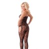 Rimba Amorable Floral Open Catsuit Black One Size