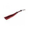 Braided Flogger Leather Black Red