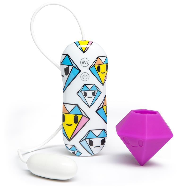 tokidoki 10 Function Silicone Purple Diamond Clitoral Vibrator