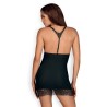 Chiccanta Chemise and Thong Black