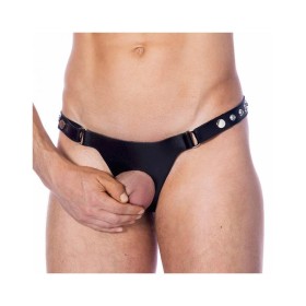 Leather G String Adjustable with Oppening