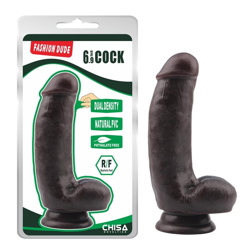 Dildo Dual Density Fashion Dude 172 x 41 cm Brown