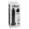 King Cock Realistic Dildo with Movable Foreskin Black 7