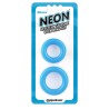 Neon Stretchy Silicone Cock Ring Set Blue