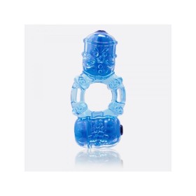 The Big O 2 Double Vibrating Pleasure Ring Blue