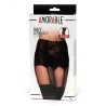 Wide Garter Belt with Stocking Black