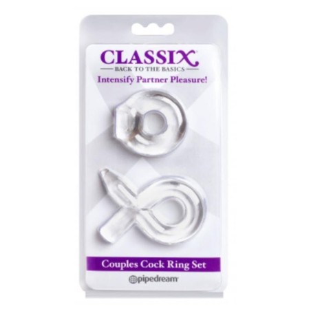 Couples Cock Ring Set Clear