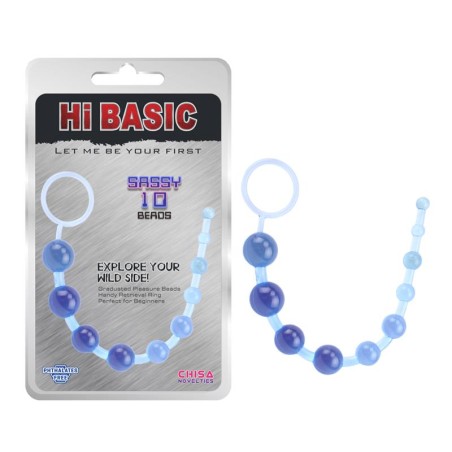 Anal Beads Sassy 30 cm Blue