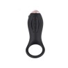 Rinko Vibrating Ring Silicone USB Black