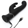 G Spot Stroker Rabbit Vibrator Black