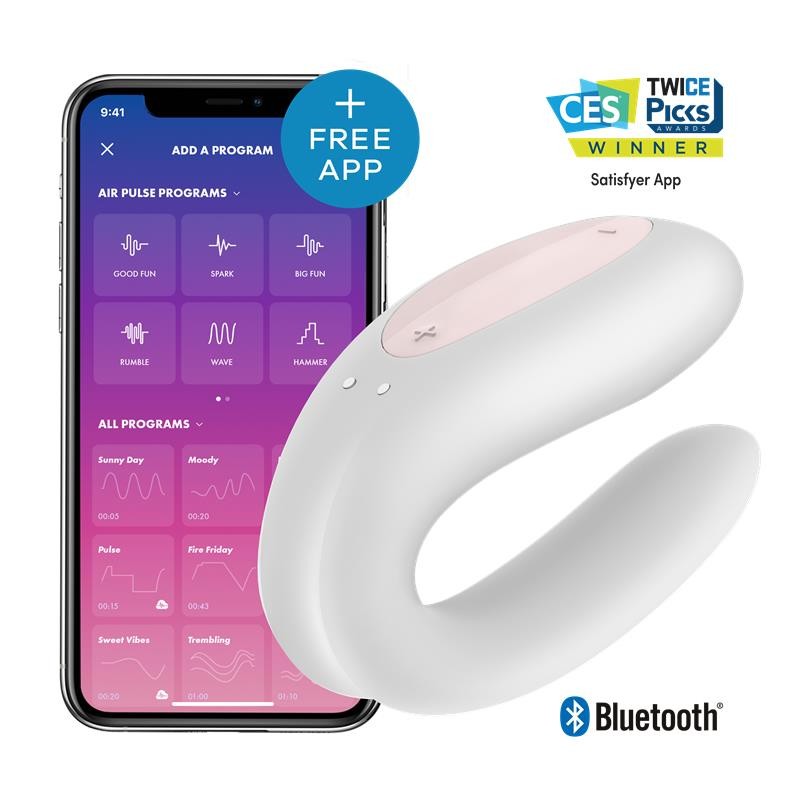 Double Joy Partner Vibrator APP White